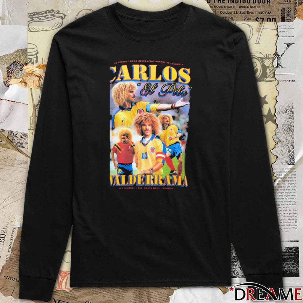 Carlos Valderrama El Pibe September 2 1961 Santa Marta Colombia New t-shirt