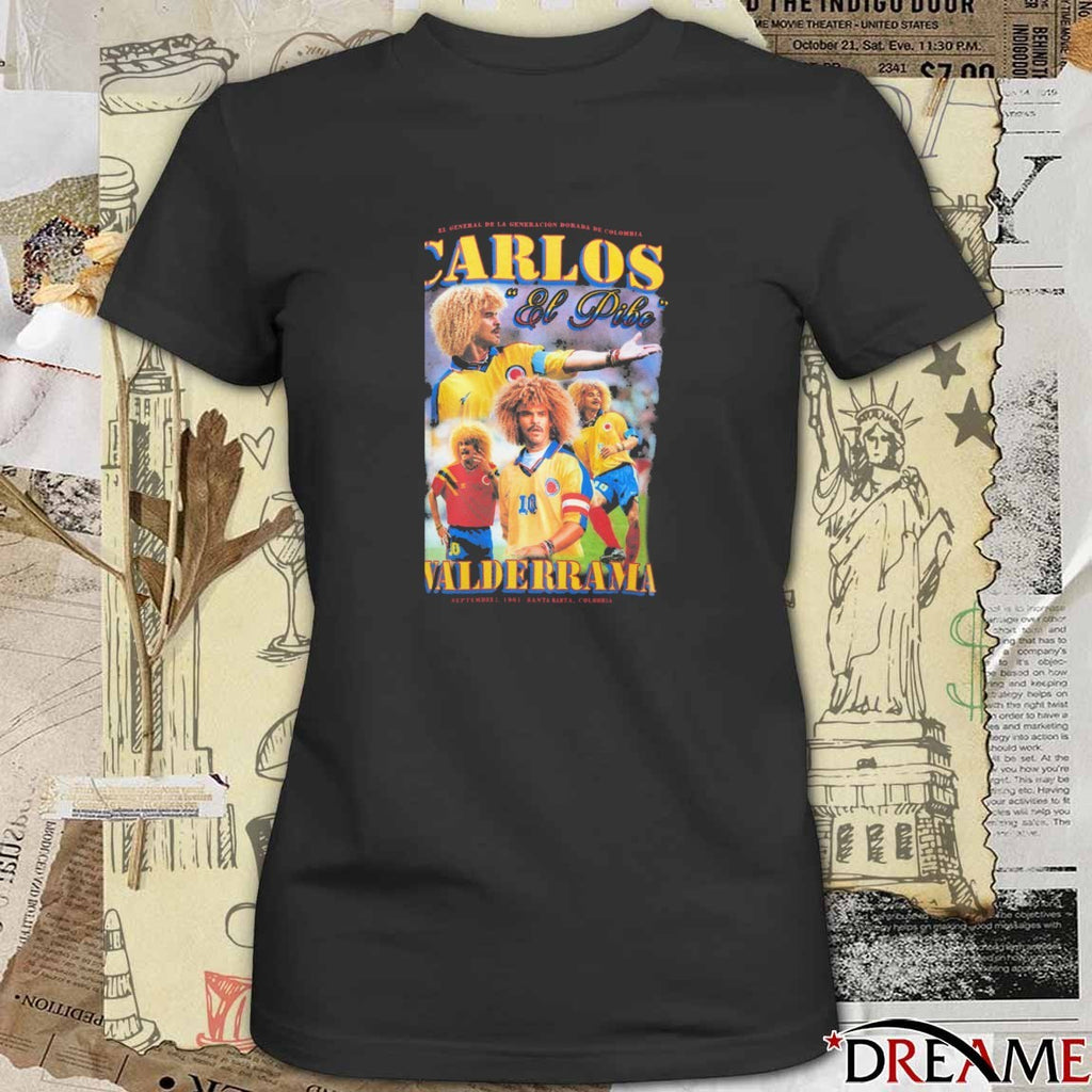 Carlos Valderrama El Pibe September 2 1961 Santa Marta Colombia New t-shirt