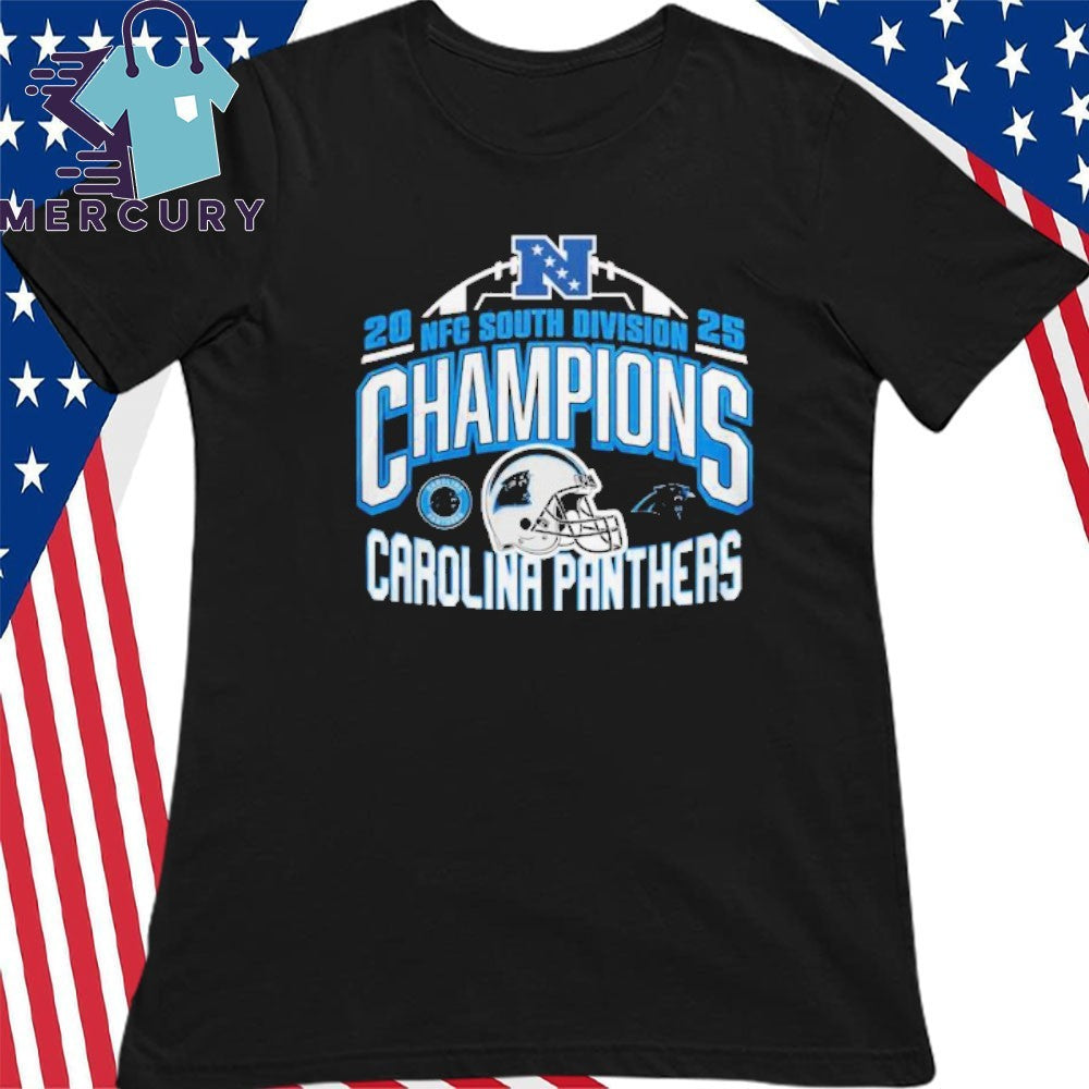 Carolina Panthers 2025 NFC Division South Champions Helmet Shirt