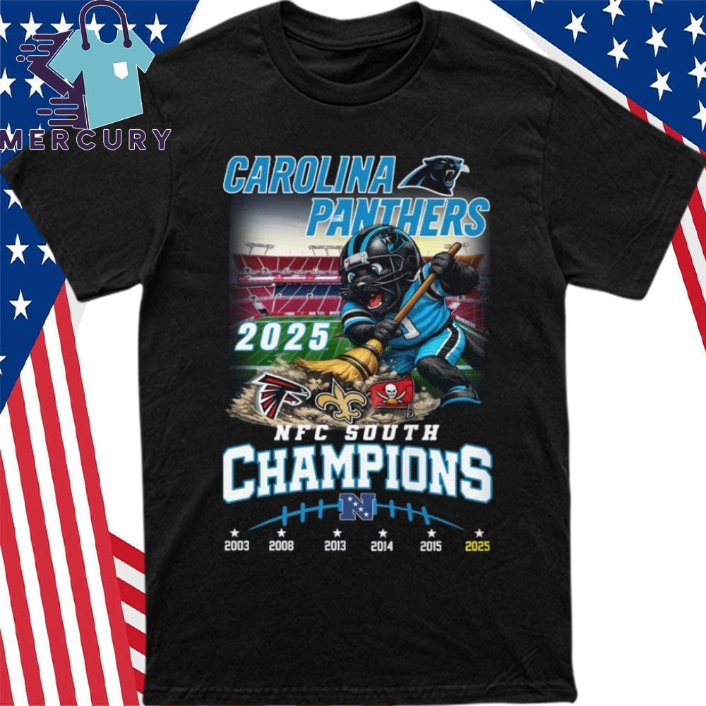 Carolina Panthers 2025 NFC South Champions Mascot Shirt