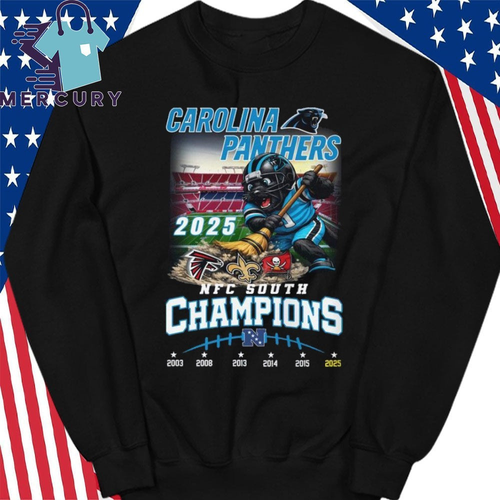 Carolina Panthers 2025 NFC South Champions Mascot Shirt