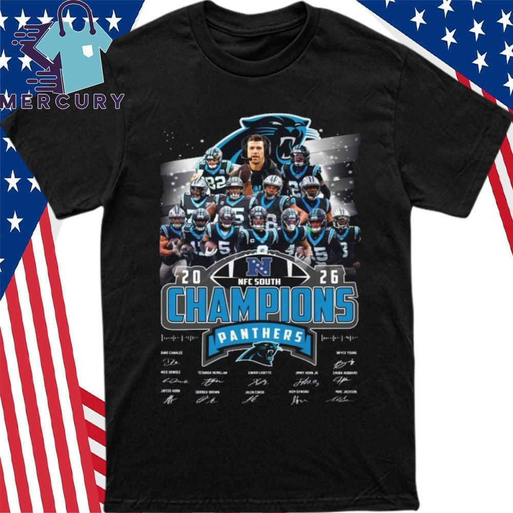 Carolina Panthers 2025 NFC West Champions All Team Vintage Shirt