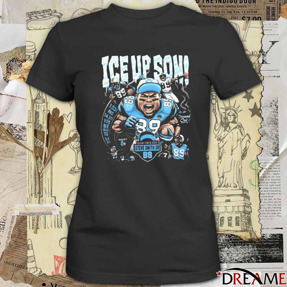 Carolina Panthers Glory Days Icon Steve Smith Sr Ice Up Son Caricature 2025 t-shirt