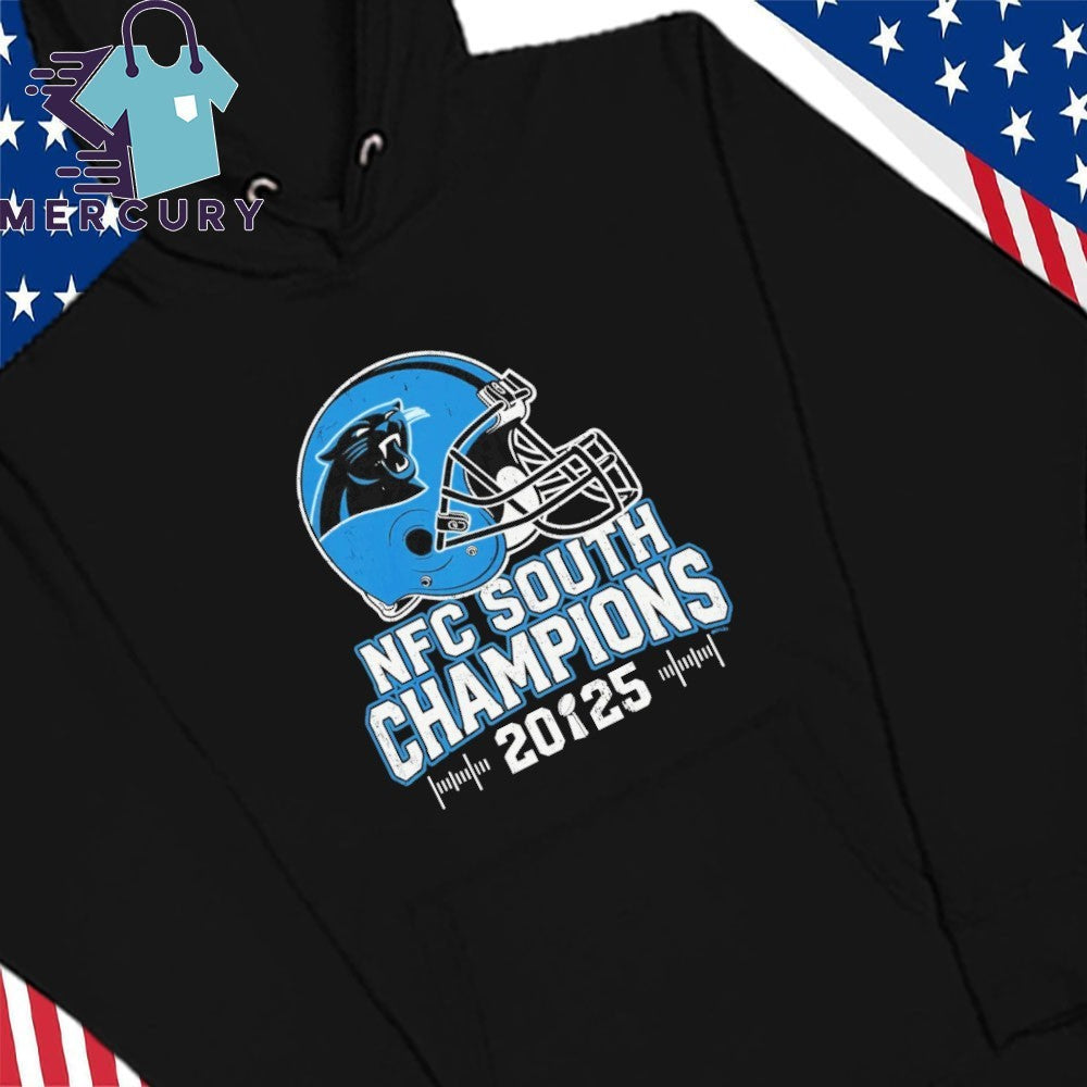 Carolina Panthers NFC South 2025 Champions Helmet Shirt