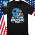 Carolina Panthers NFC South 2025 Champions Helmet Shirt