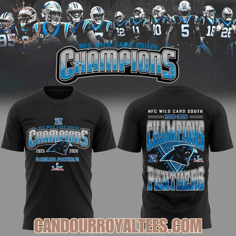 Carolina Panthers NFC Wild Card South Champions 2025-2026 Two Sided Shirt