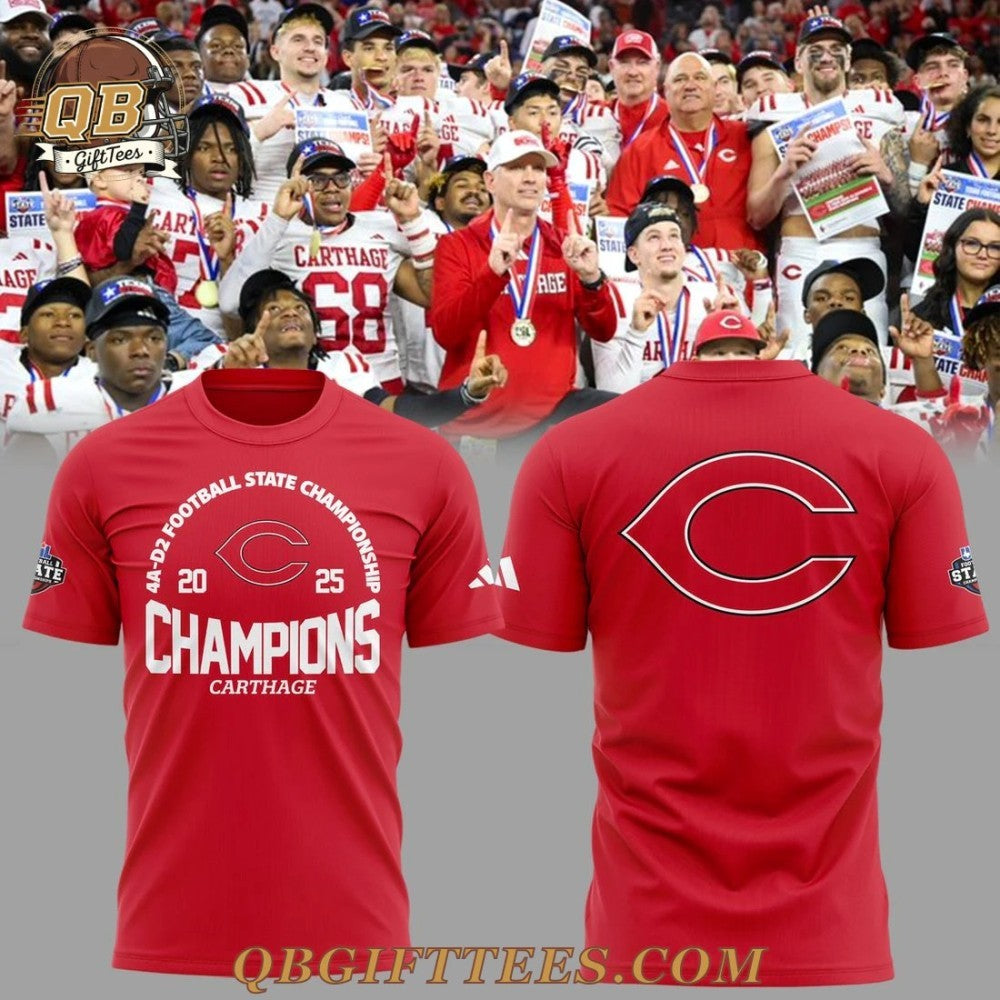 Carthage Bulldogs 2025 4A Division II State Champions Shirt