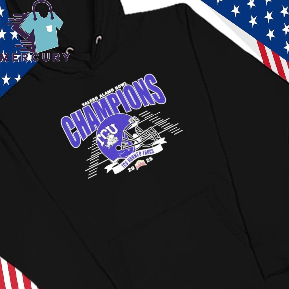 Celebrate 2025 Alamo Bowl TCU Horned Frogs Football Champions 2025 Valero Alamo Bowl Shirt