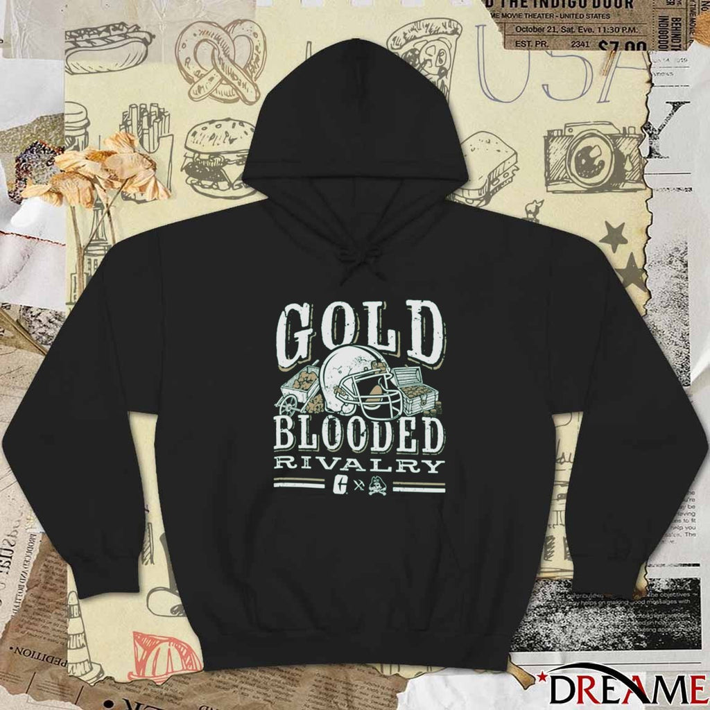 Charlotte 49ers Vs ECU Pirates November 8th 2025 in Greenville NC Gold Blooded Rivalry t-shirt