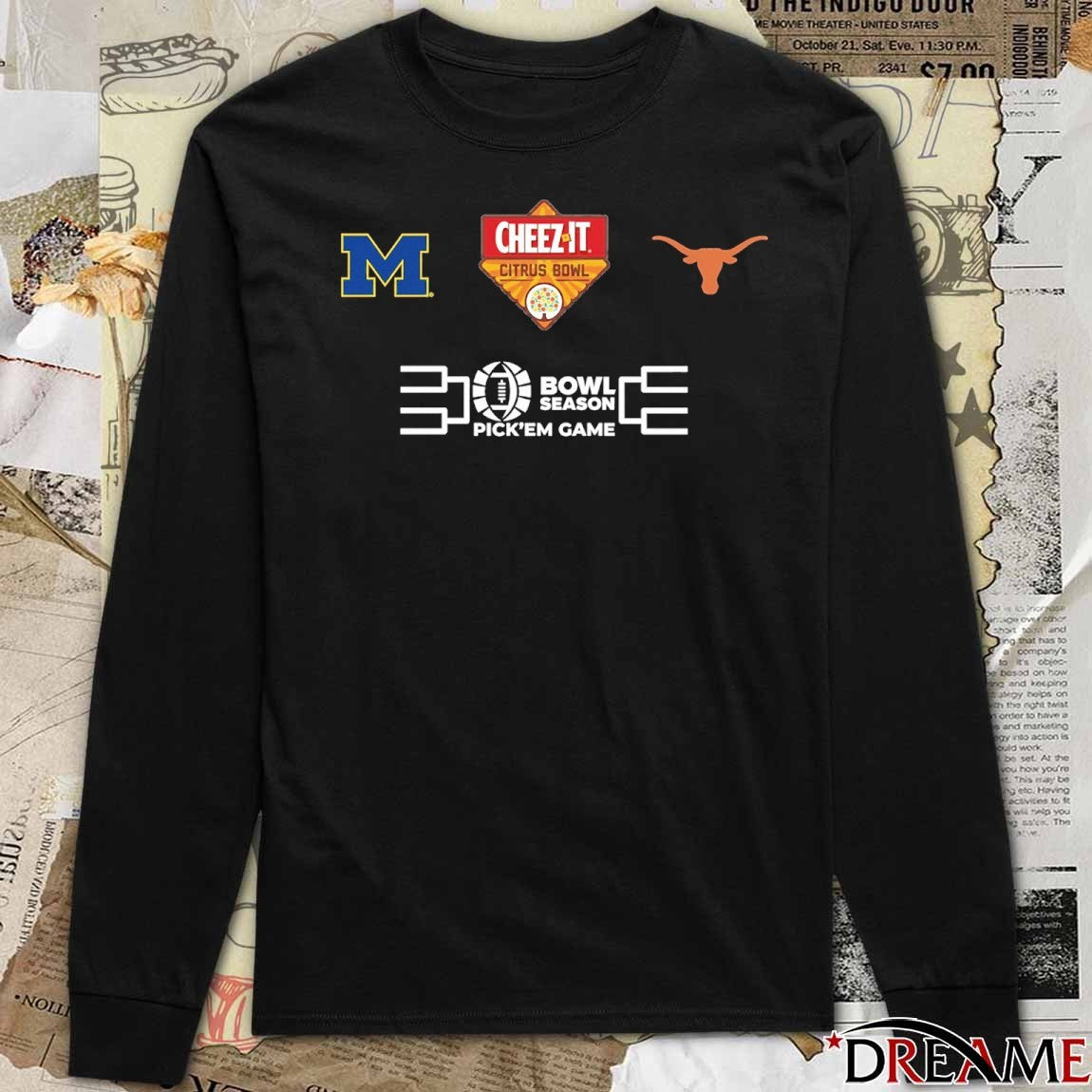 Cheez-It Citrus Bowl Michigan Wolverines vs Texas Longhorn Bowl Season Pick’em Game Logos t-shirt