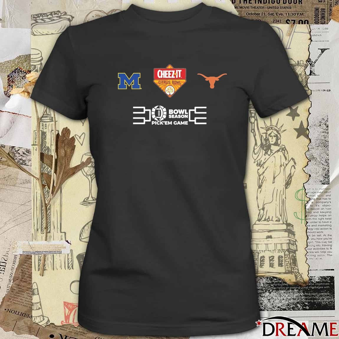Cheez-It Citrus Bowl Michigan Wolverines vs Texas Longhorn Bowl Season Pick’em Game Logos t-shirt