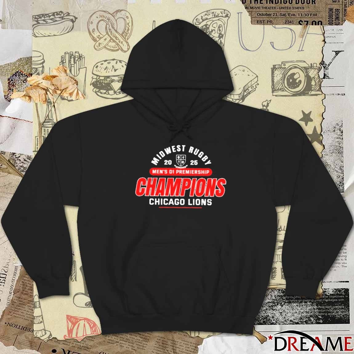Chicago Lions 2025 Midwest Rugby Men’s D1 Premiership Champions t-shirt