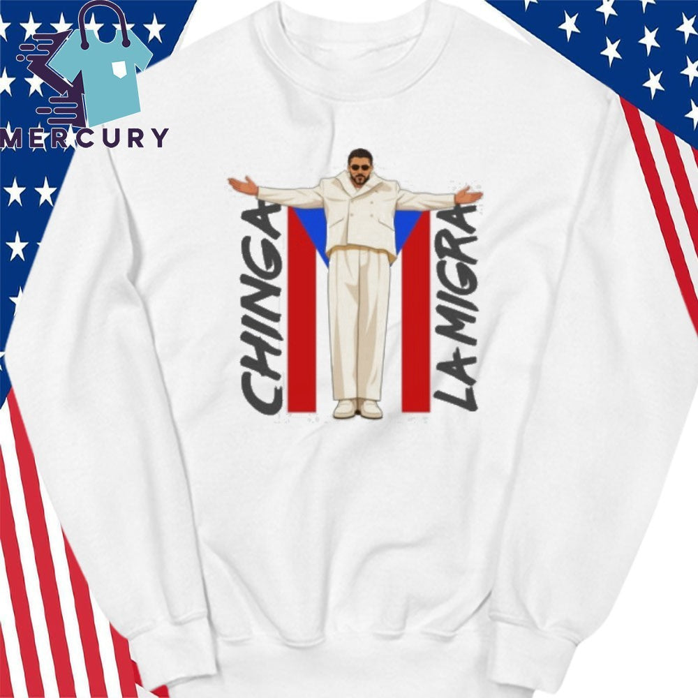 Chinga La Migra Bad Bunny Puerto Rican Pride Shirt