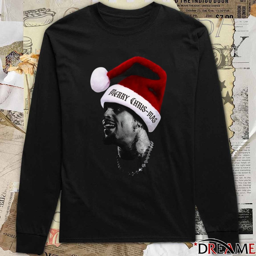 Chris Brown Merry Chris-Mas Big Head Merry Christmas 2025 t-shirt