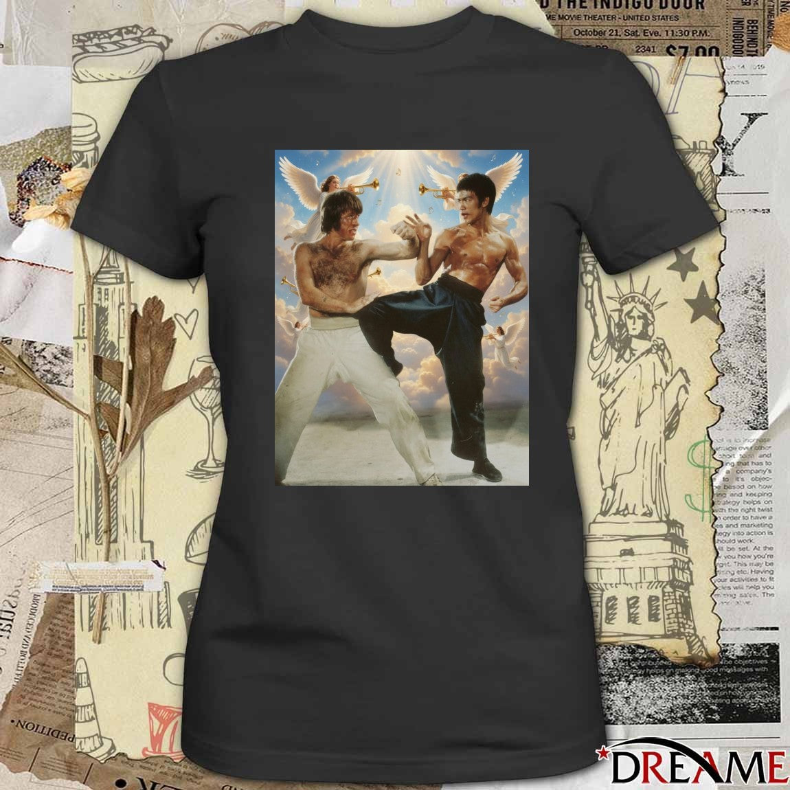 Chuck Norris gets his Rematch with Bruce Lee in Heaven 1940 – 2026 t-shirt