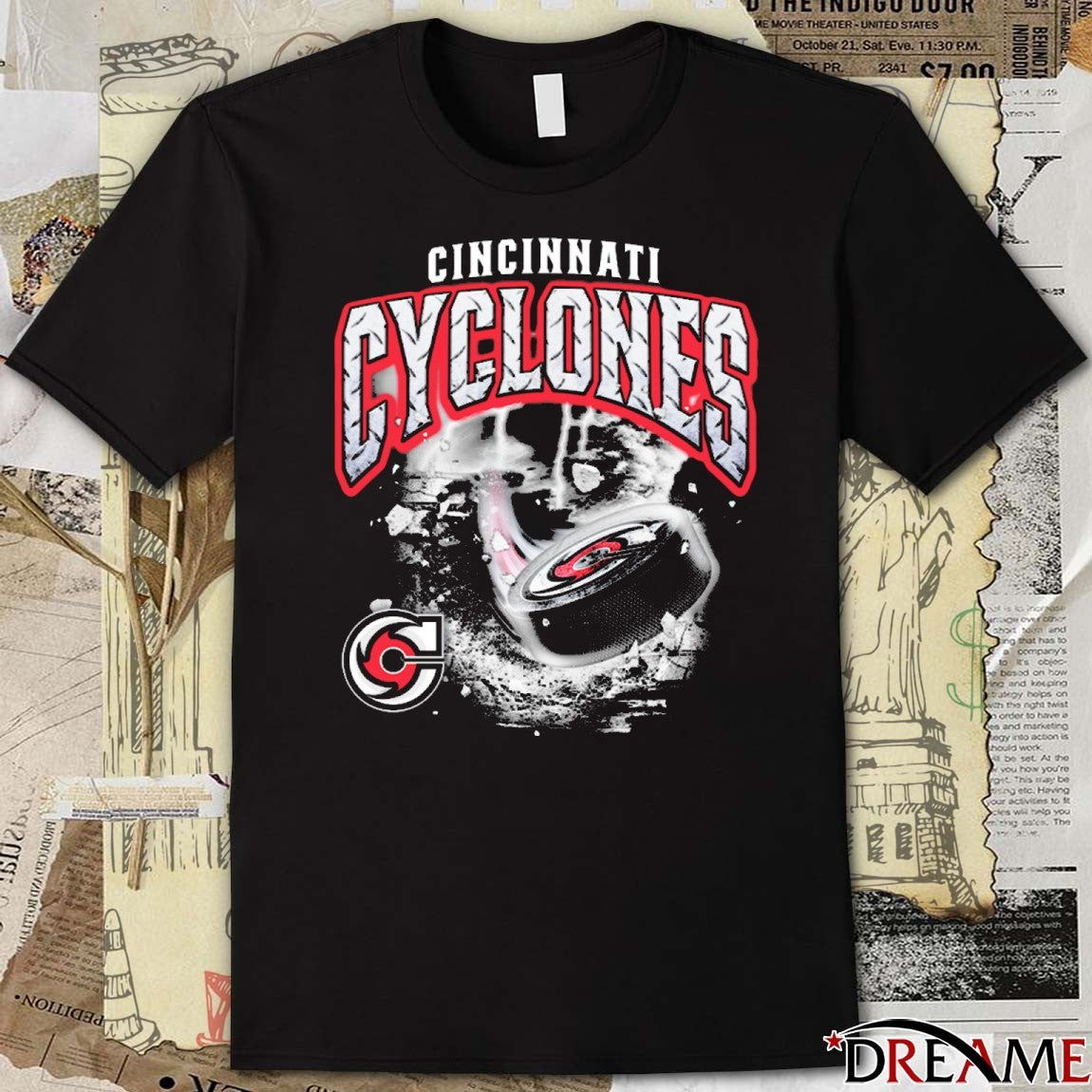 Cincinnati Cyclones Storm Warning NCAA Painting t-shirt