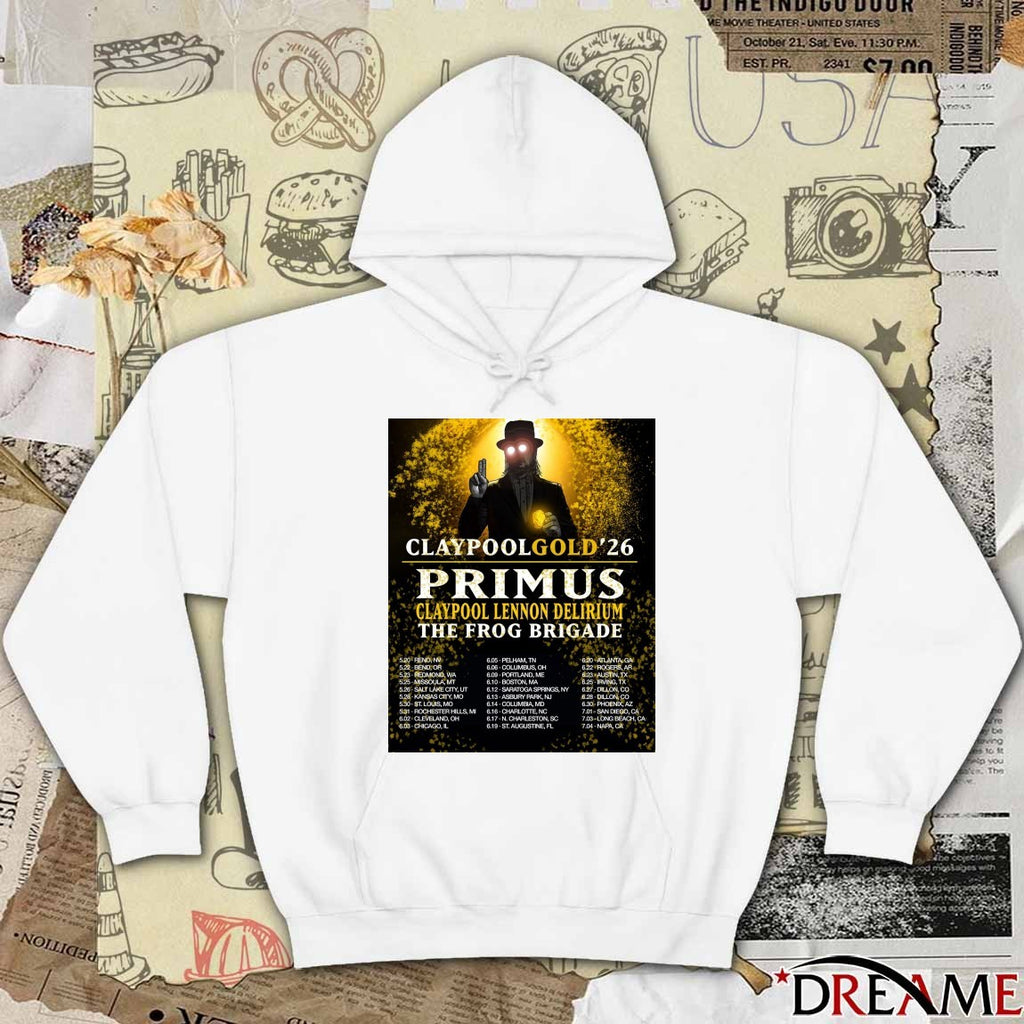 Claypool Gold ’26 Primus Claypool Lennon Delirium The Frog Brigade Poster t-shirt