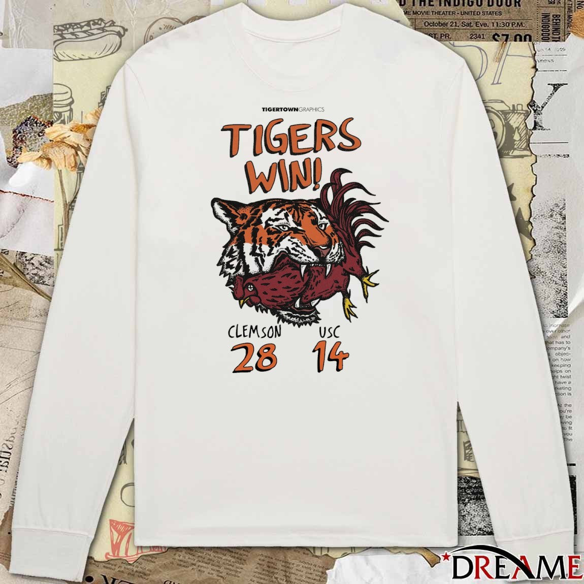 Clemson Tigers Vs USC Trojans Final Score 28 – 14 Tigers Win Tigertown Graphics t-shirt