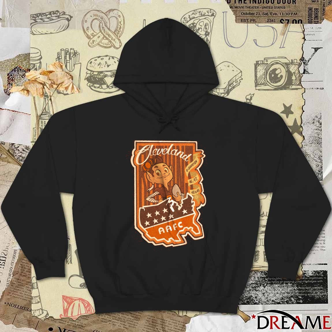 Cleveland Browns Football 4x AAFC Champion 1946, 47, 48 and 49 t-shirt