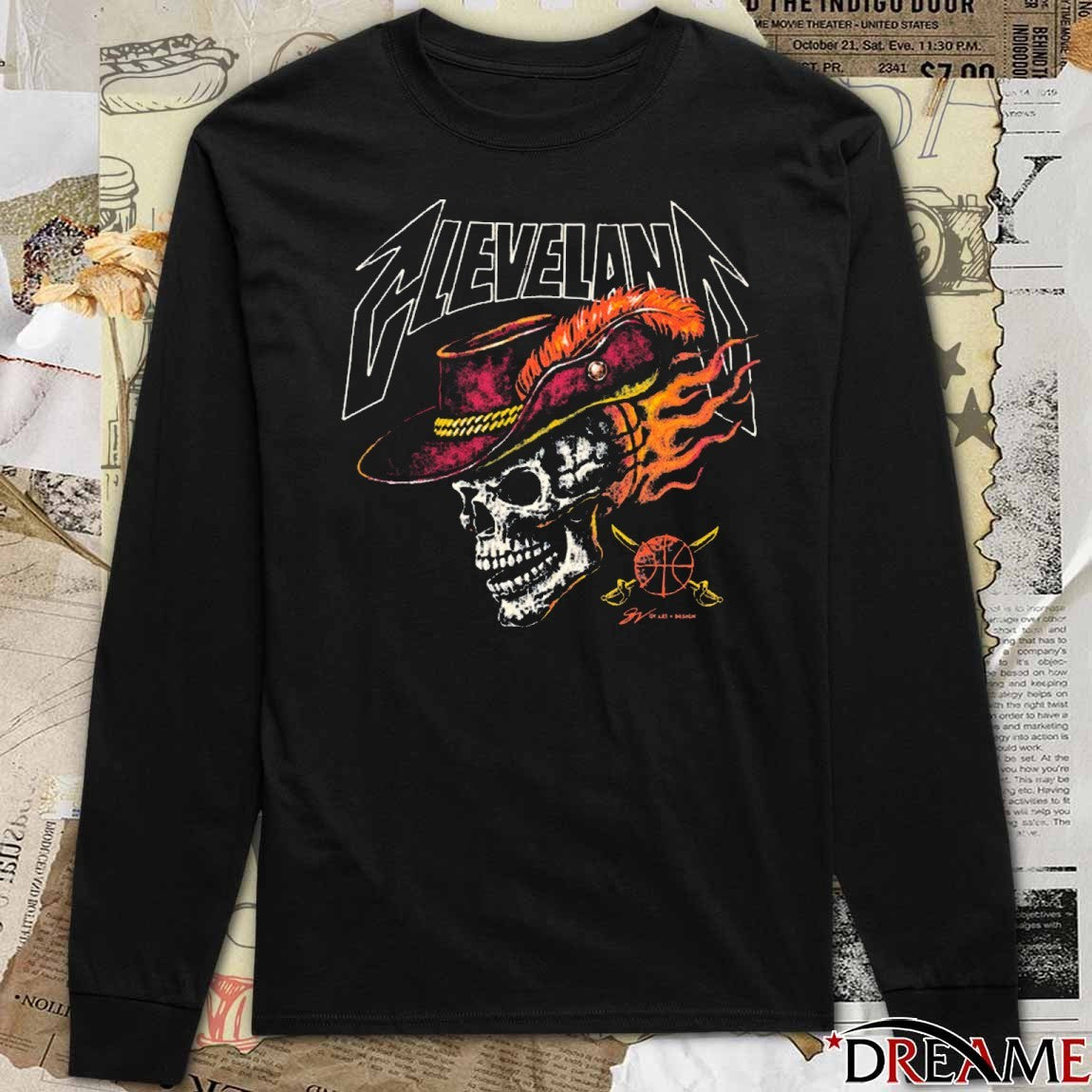 Cleveland Cavaliers Basketball Skull Flames 2025 t-shirt