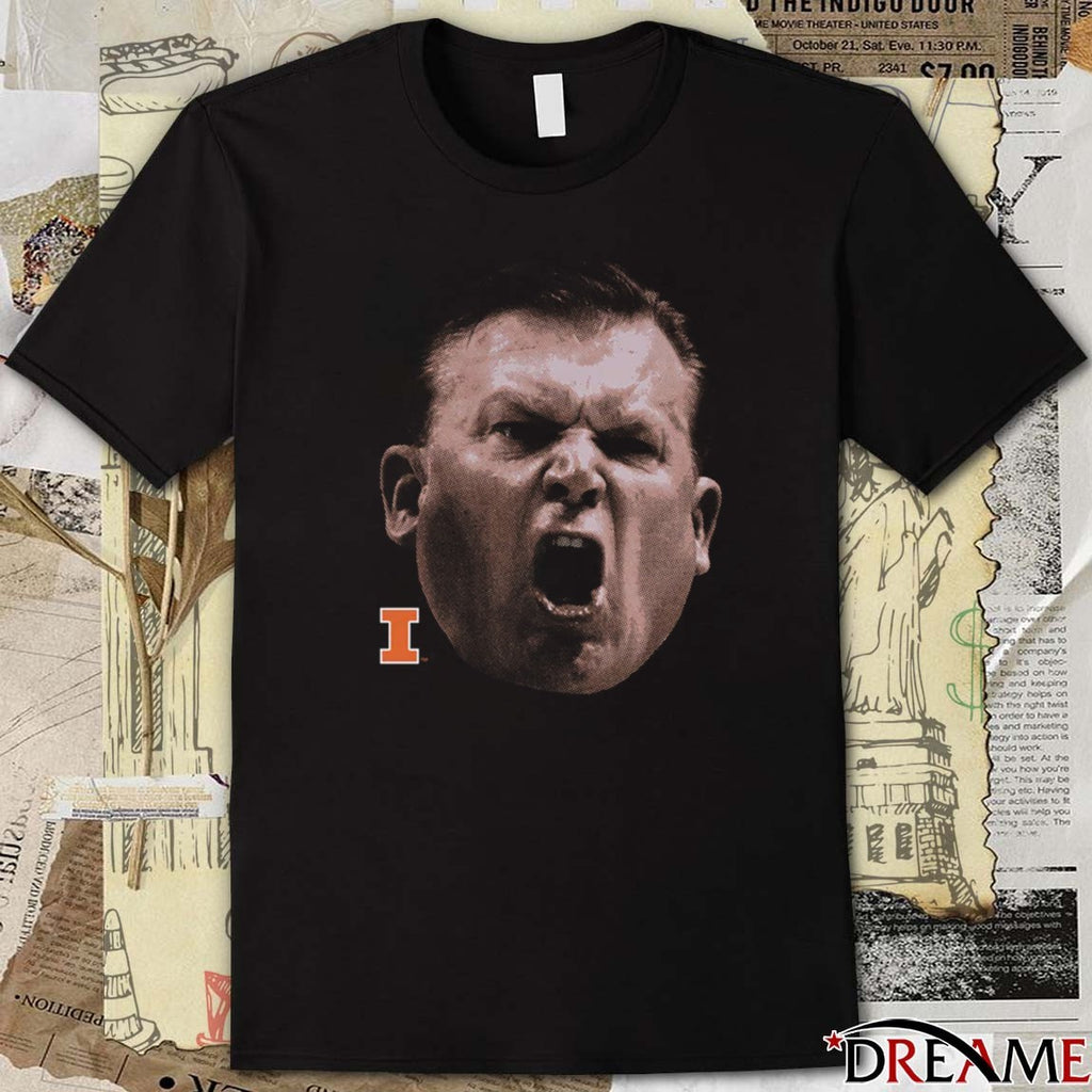 Coach Brad Underwood Illinois Fighting Illini Underwood Big Head 2026 t-shirt