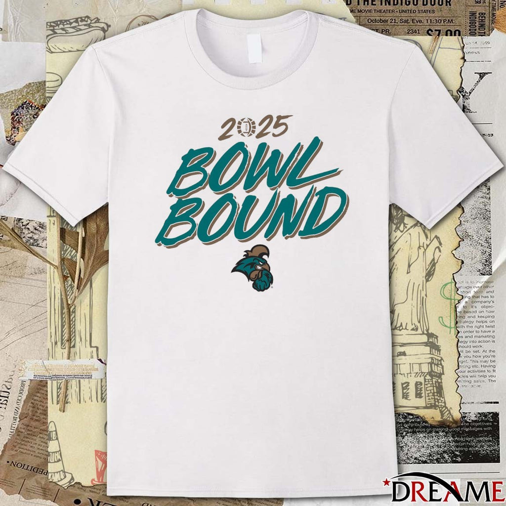 Coastal Carolina Chanticleers Football NCAA 2025 Bowl Bound t-shirt