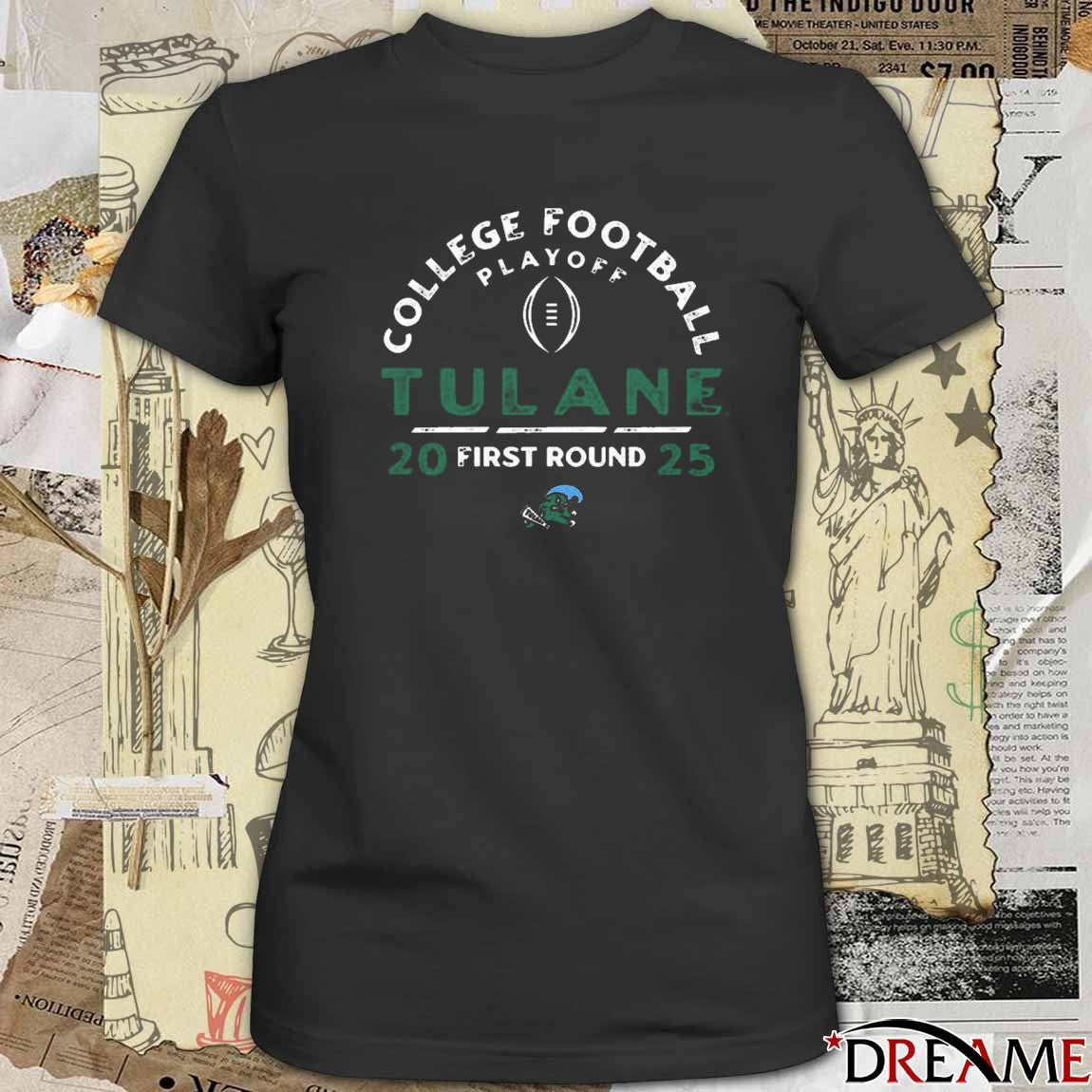 College Football Playoff 2025 First Round Tulane Green Wave t-shirt