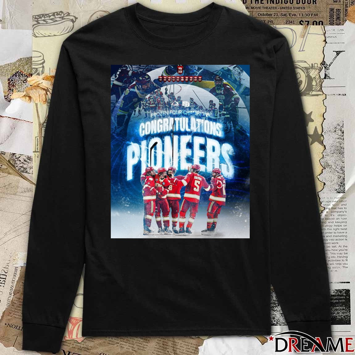 Colorado Avalanche Congrats Pioneers Frozen Four Champions 2026 Poster t-shirt