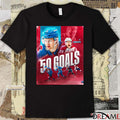 Colorado Avalanche Nathan MacKinnon 50-Goal Seasons In NHL Career Poster t-shirt