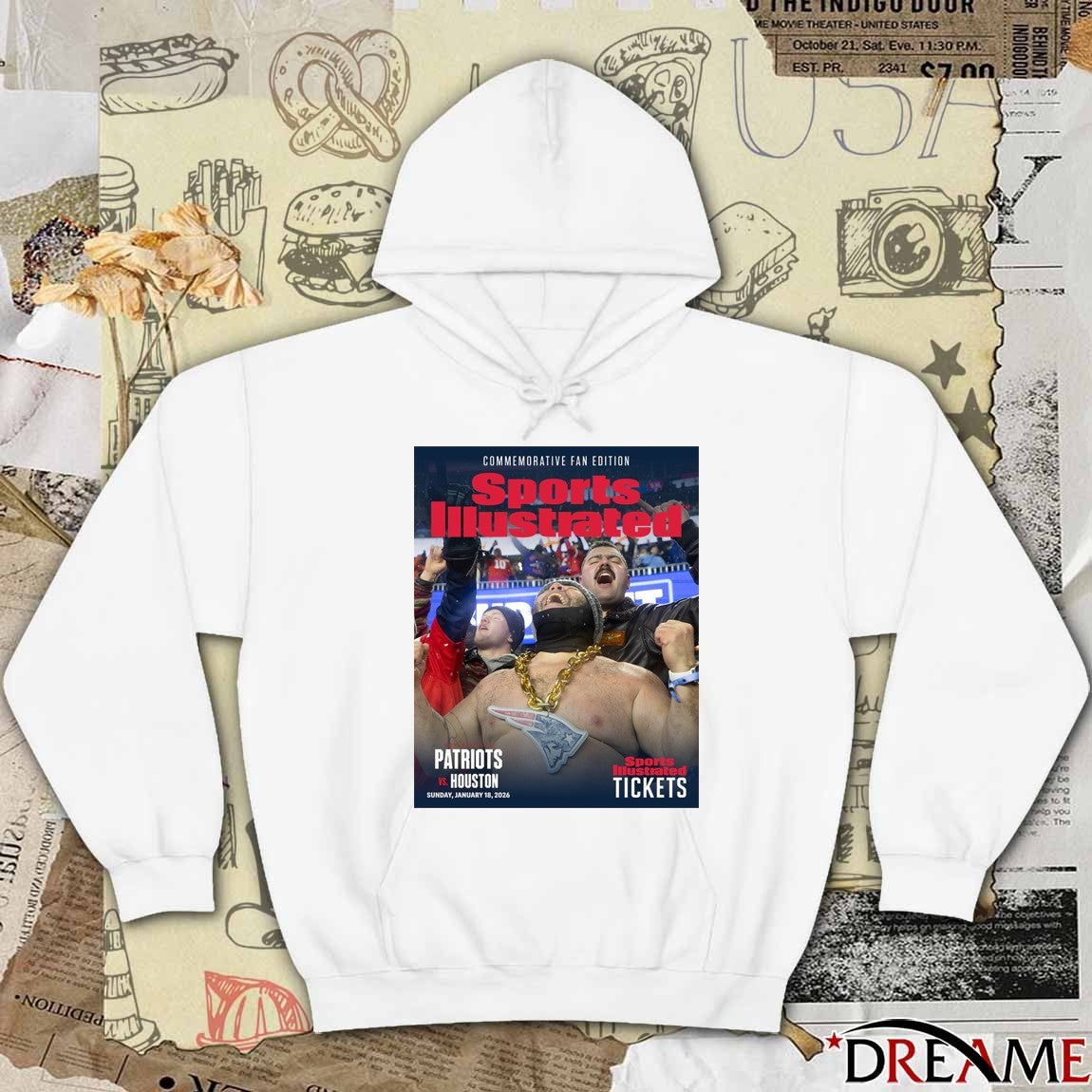 Commemorative Fan Edition Sports Illustrated Patriots Vs Houston January 18 2026 Poster t-shirt