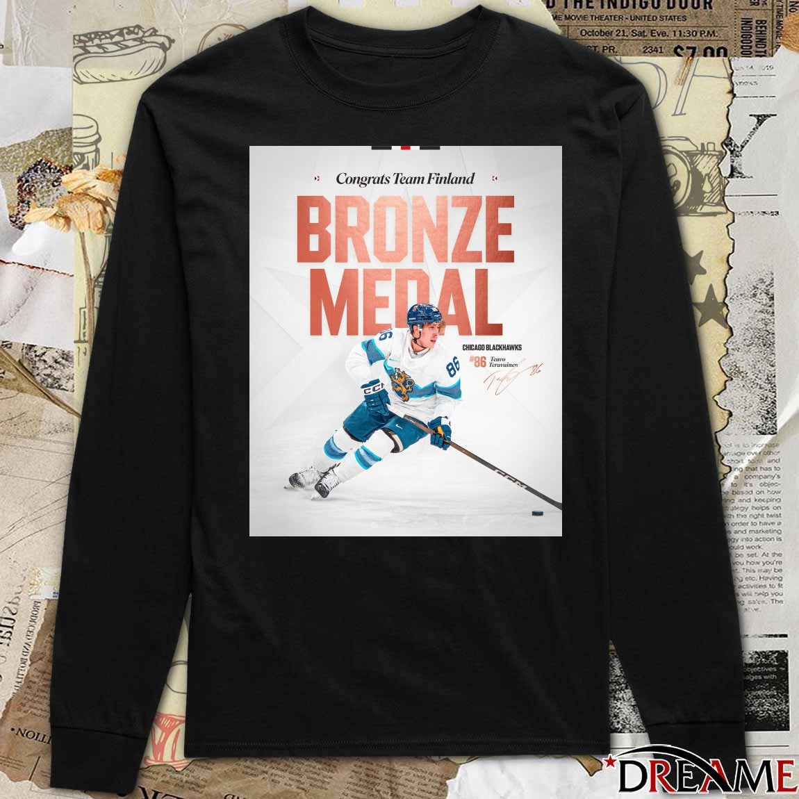 Congrats Team Finland Bronze Medal Chicago Blackhawks Teuvo Teravainen Signature Poster t-shirt
