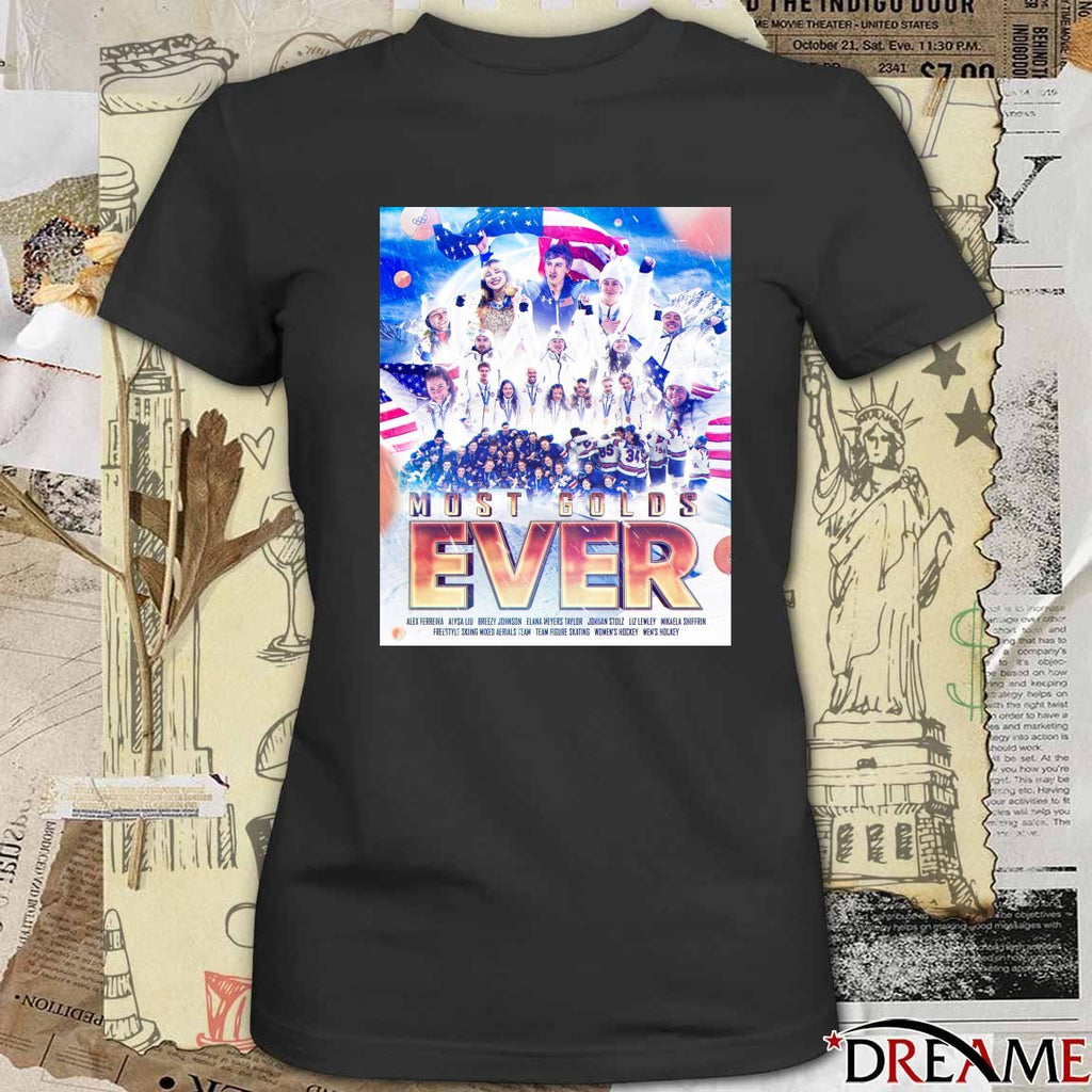 Congrats To Team USA On Winning Its Most Golds Ever At The Winter Olympics 2026 t-shirt