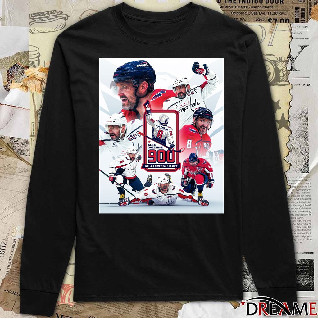 Congratulations Alex Ovechkin Is The First Player To Ever Score 900 Goals Poster t-shirt