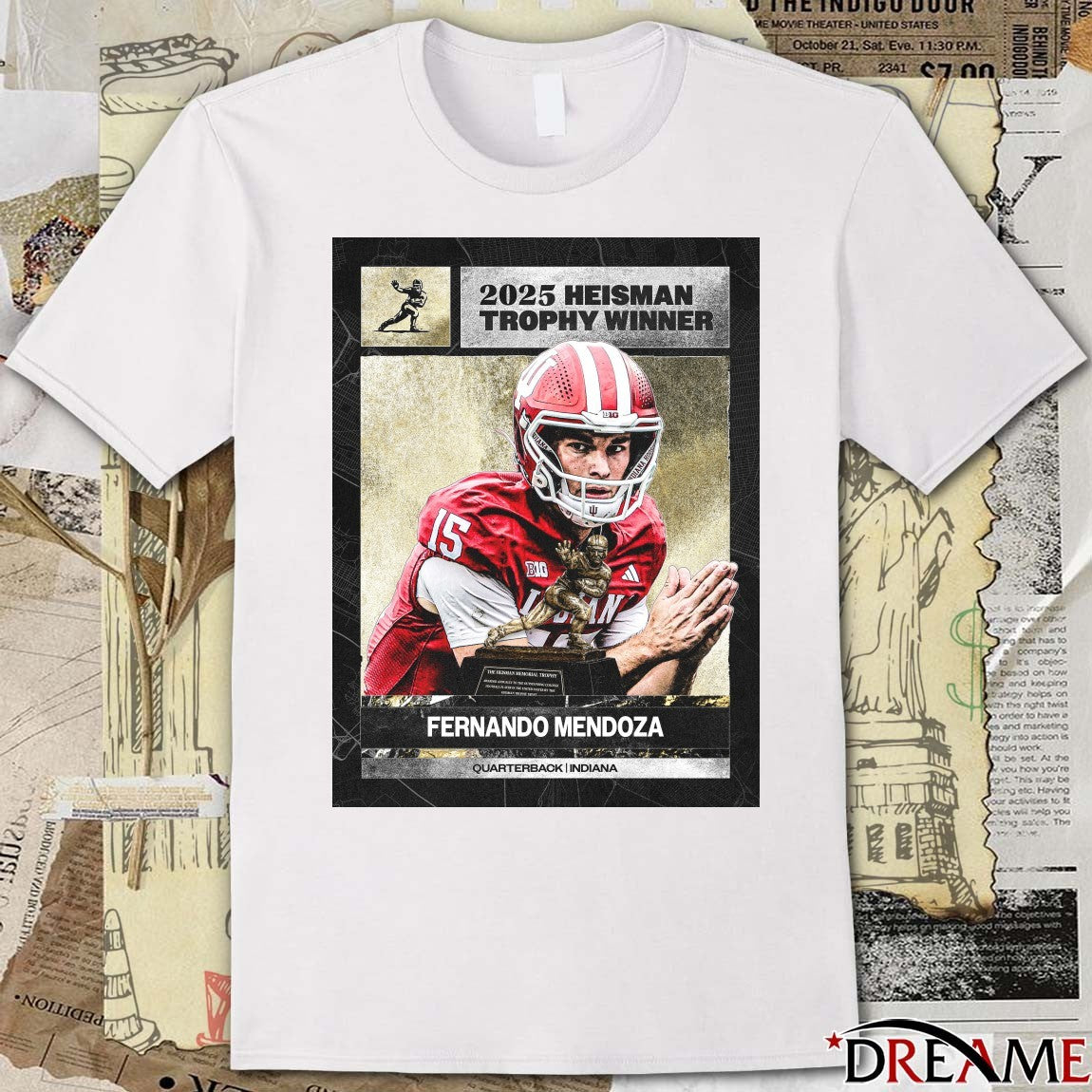 Congratulations Fernando Mendoza 2025 Heisman Trophy Winner Quarterback Indiana Poster t-shirt