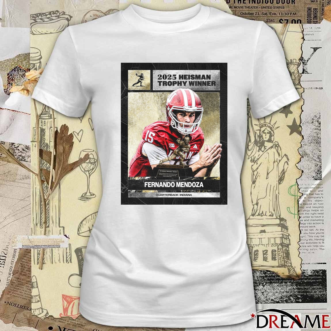 Congratulations Fernando Mendoza 2025 Heisman Trophy Winner Quarterback Indiana Poster t-shirt