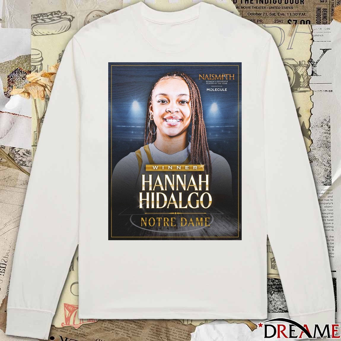 Congratulations Hannah Hidalgo Notre Dame 2026 Naismith Women’s College Defensive Player of the Year Poster t-shirt