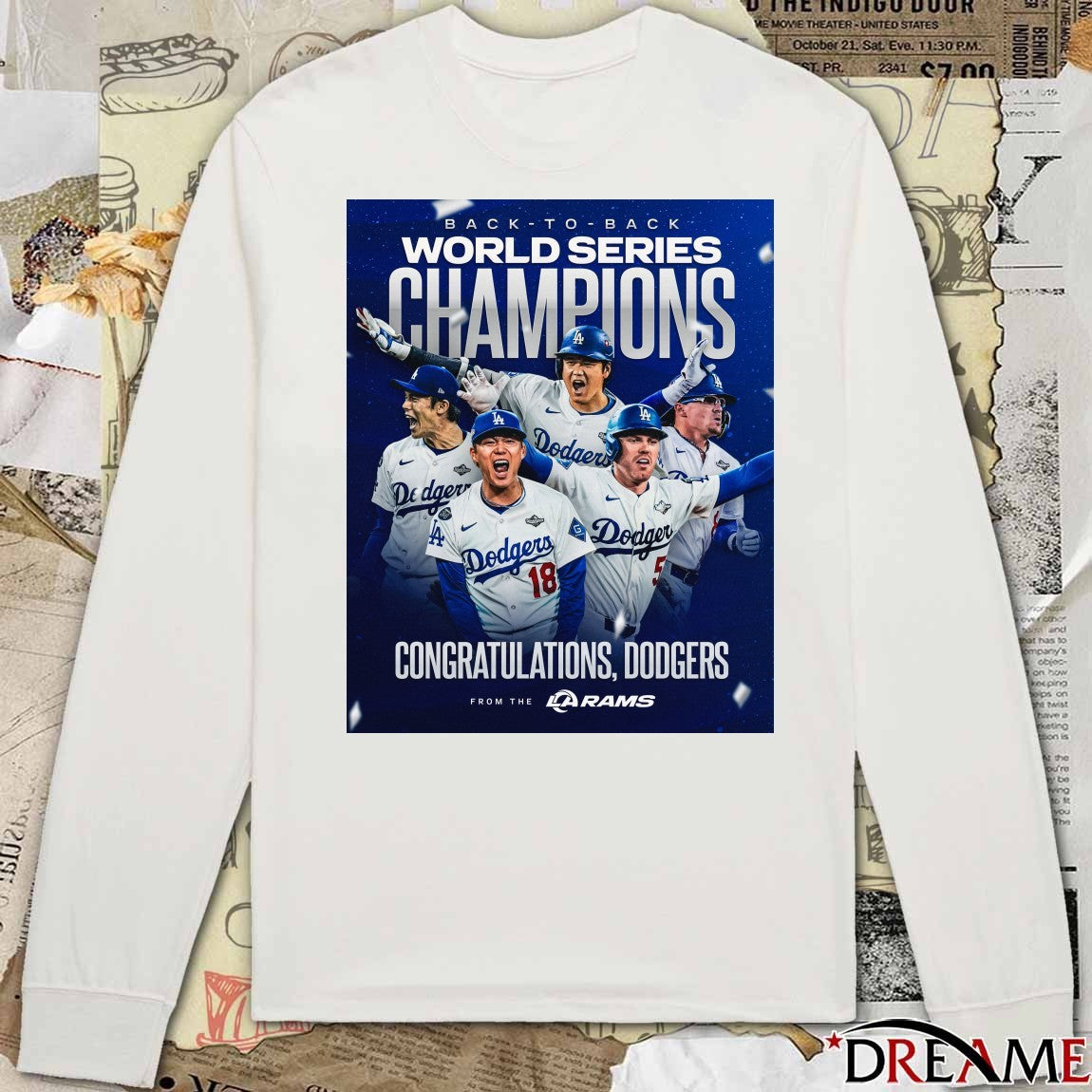 Congratulations Los Angeles Dodgers Back-To-Back World Series Champions 2025 From The LA Rams Poster t-shirt