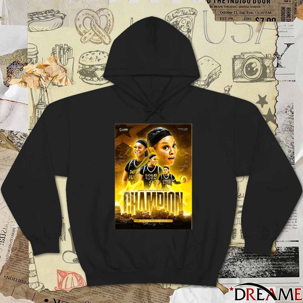 Congratulations Odyssey Sims 2026 AU Pro Basketball Champion Signature Poster t-shirt