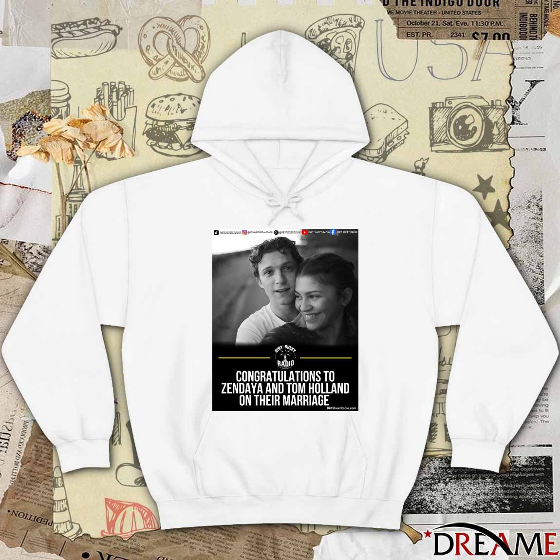 Congratulations To Zendaya And Tom Holland On Their Marriage t-shirt