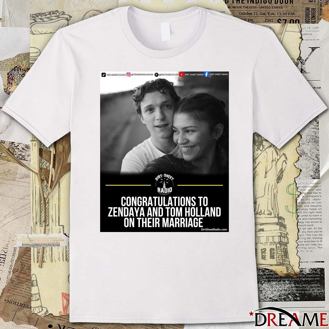 Congratulations To Zendaya And Tom Holland On Their Marriage t-shirt