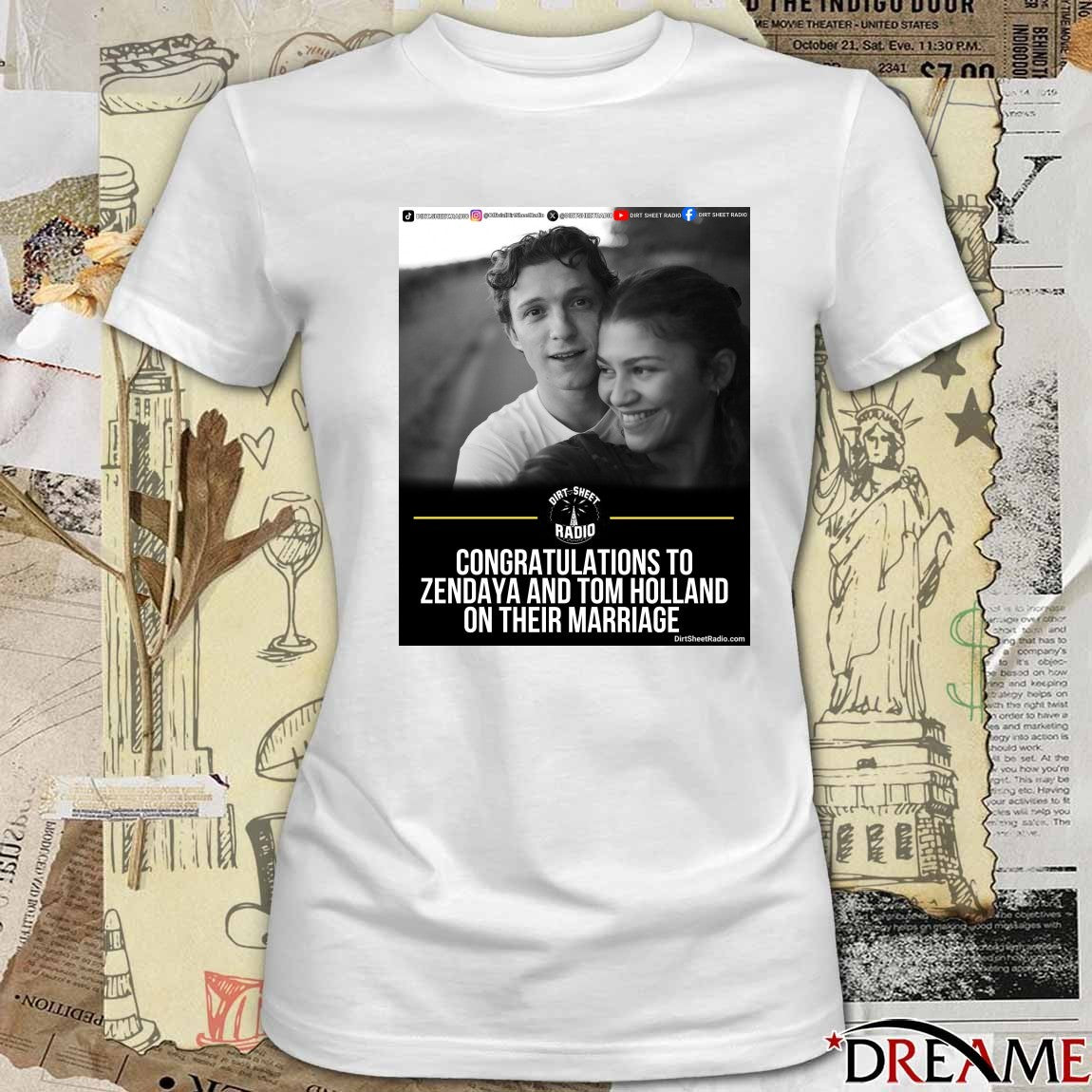 Congratulations To Zendaya And Tom Holland On Their Marriage t-shirt