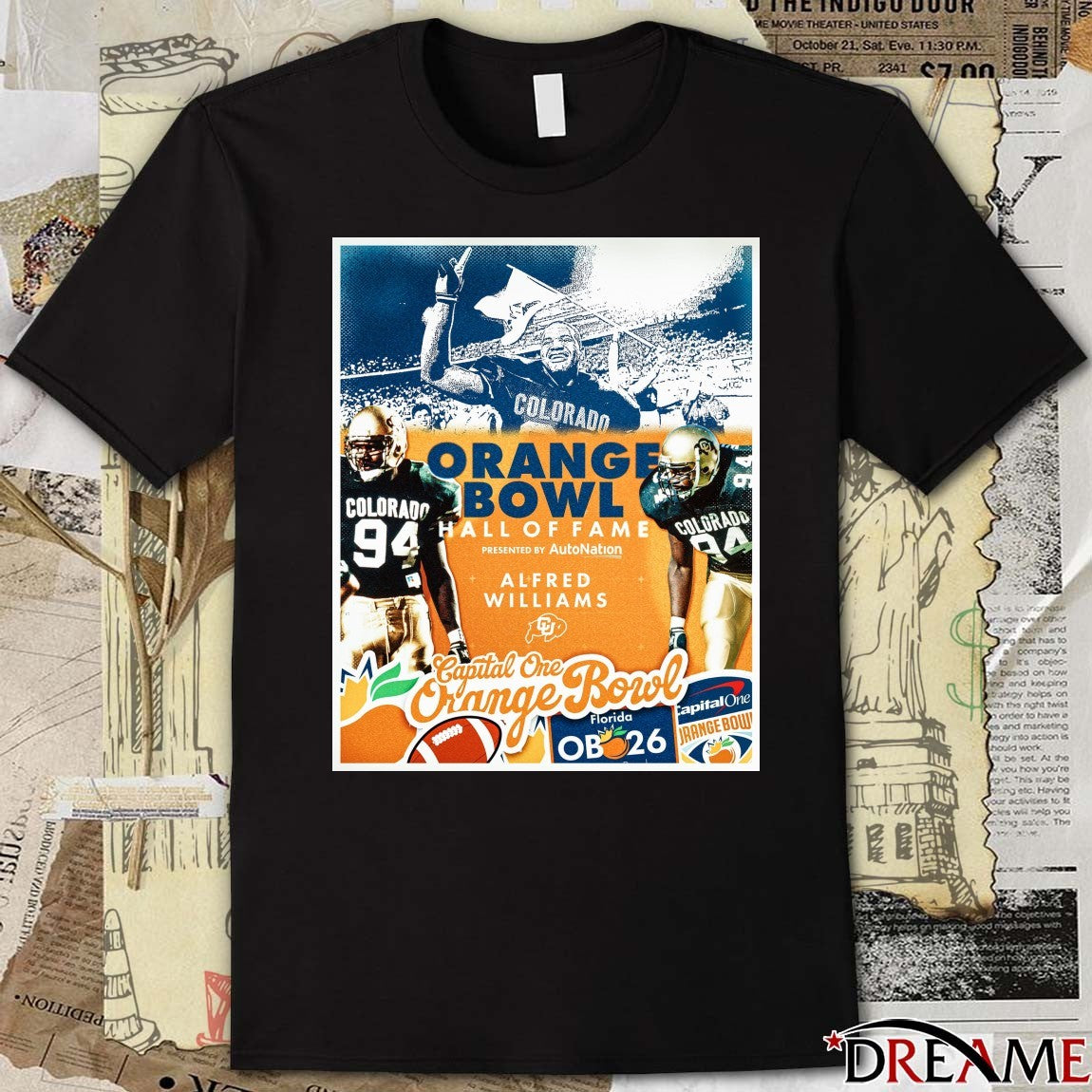Congratulations to Alfred Williams, Orange Bowl Hall of Fame inductee 2025 Poster t-shirt