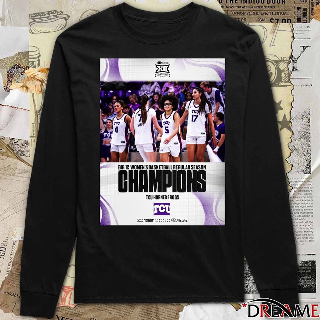 Congratulations to TCU Big 12 Women’s Basketball Regular Season Champions Poster t-shirt