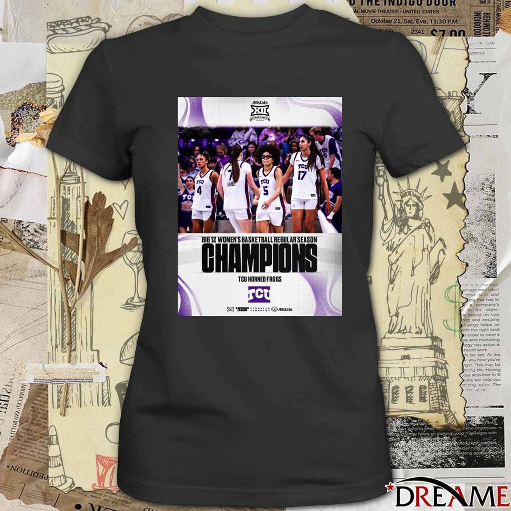 Congratulations to TCU Big 12 Women’s Basketball Regular Season Champions Poster t-shirt