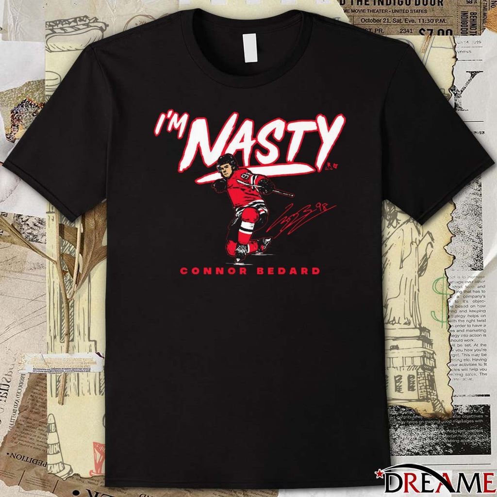 Connor Bedard I’m Nasty Chicago Blackhawks Signature t-shirt