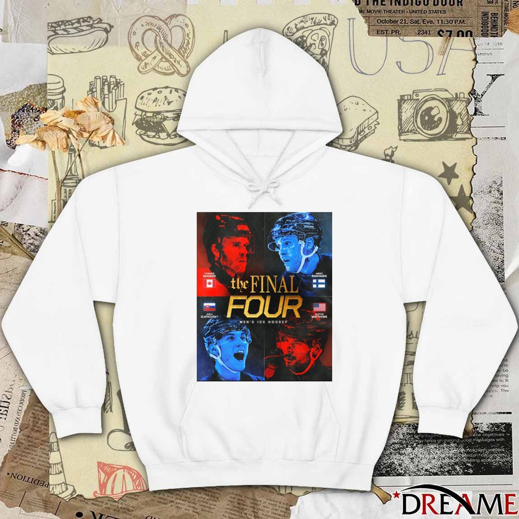 Connor Mcdavid Mikko Rantanen Juraj Slafkovsky Auston Matthews The Final Four Men’s Ice Hockey t-shirt