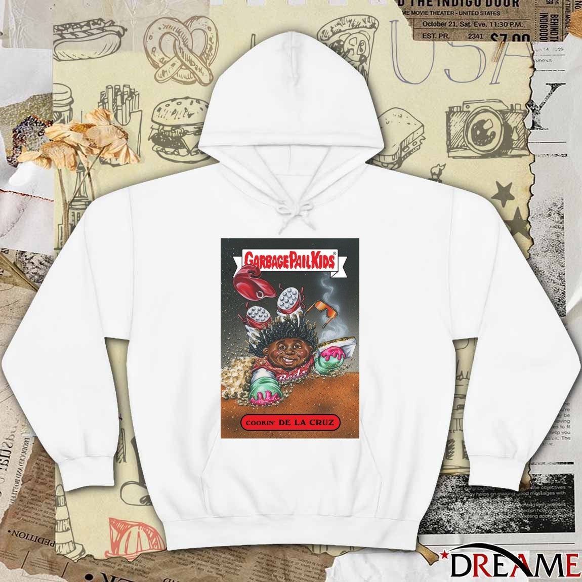 Cookin’ Elly De La Cruz Garbage Pail Kids Cincinnati Reds MLB card t-shirt
