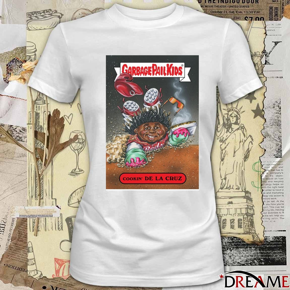Cookin’ Elly De La Cruz Garbage Pail Kids Cincinnati Reds MLB card t-shirt