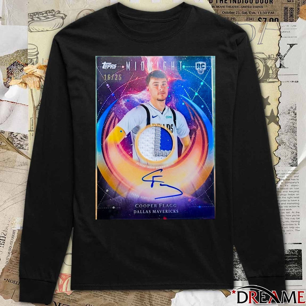 Cooper Flagg Dallas Mavericks Midnights Topps Signature Card t-shirt