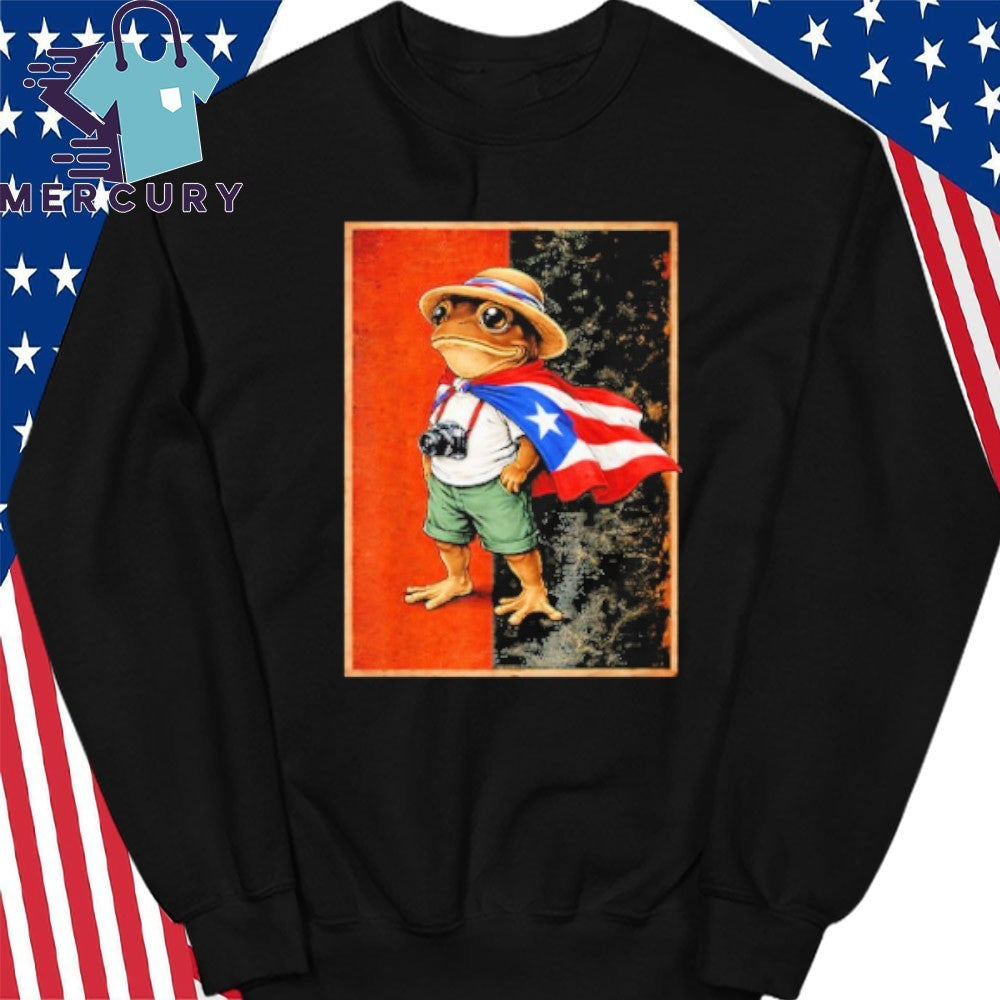 Coqui Frog Puerto Rico Flag Puerto Rican Taino Boricua Shirt